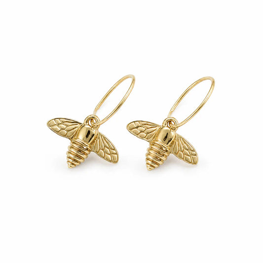 BEE HOOP EARRINGS