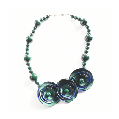 BLOSSOMING IN BLUE AND GREEN (Necklace) - Exclusive Collection