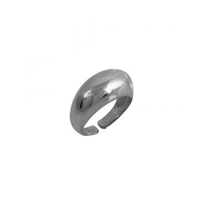 Dome Ring - Black Platinum Plated