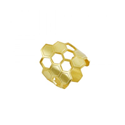 HONEYCOMB RING - 18K GOLD PLATED