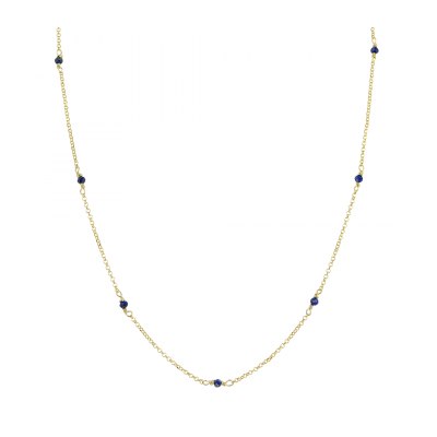 LAPIS NECKLACE - 18K GOLD PLATED