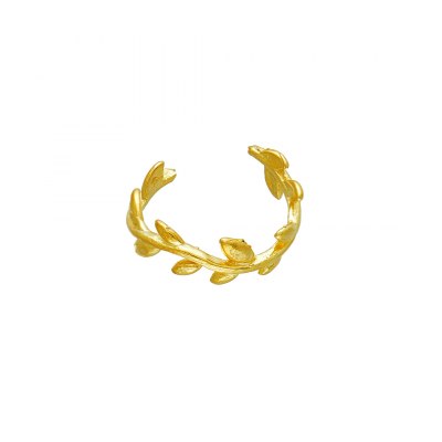 OLIVE LEAF CUFF EARRING - 18K GOLD PLATED