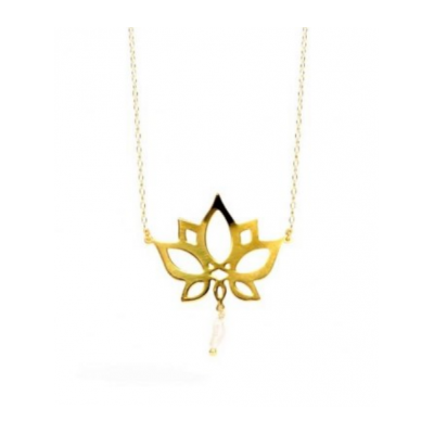 WATER LILY NECKLACE - 18K GOLD PLATED