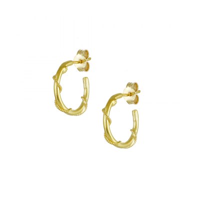 Tiny Hoops Earrings - 18K Gold Plated